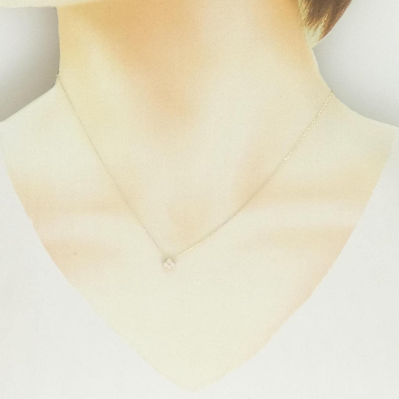 【リメイク】K10YG フラワー ダイヤモンド ネックレス 0.10CT