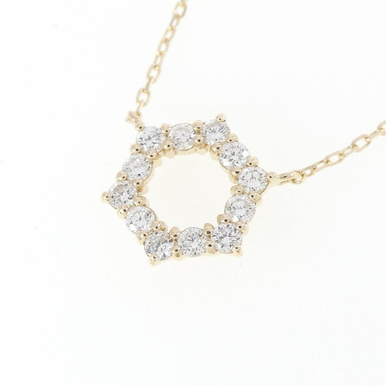 【リメイク】K10YG ダイヤモンド ネックレス 0.20CT