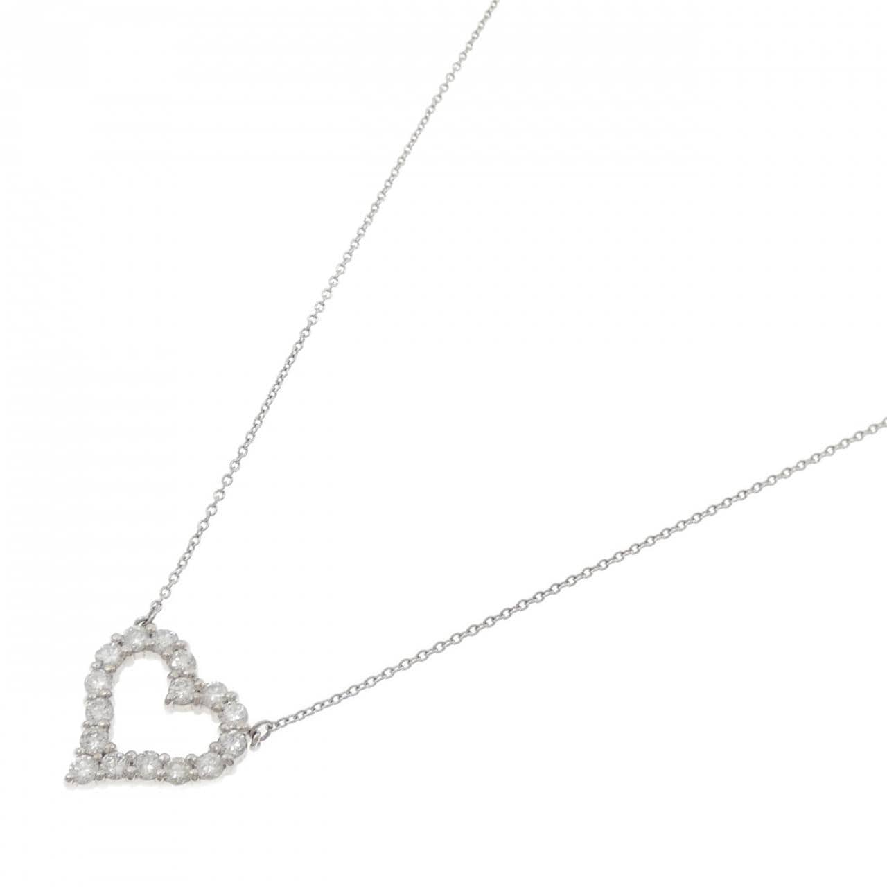 PT900/PT850 ハート ダイヤモンド ネックレス 1.00CT