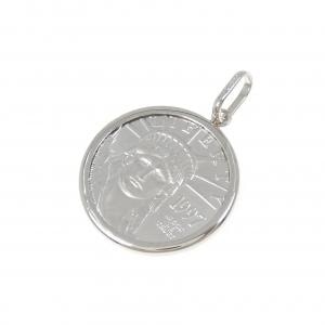 PT900(枠) コイン ペンダント