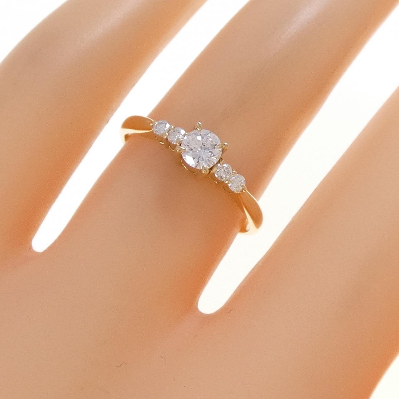 K18YG ダイヤモンド リング 0.22CT
