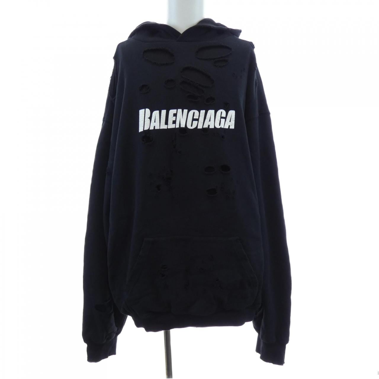 バレンシアガ BALENCIAGA キャップスデストロイドフーディープルオーバー 659403 TKVB6 UNISEX パーカー