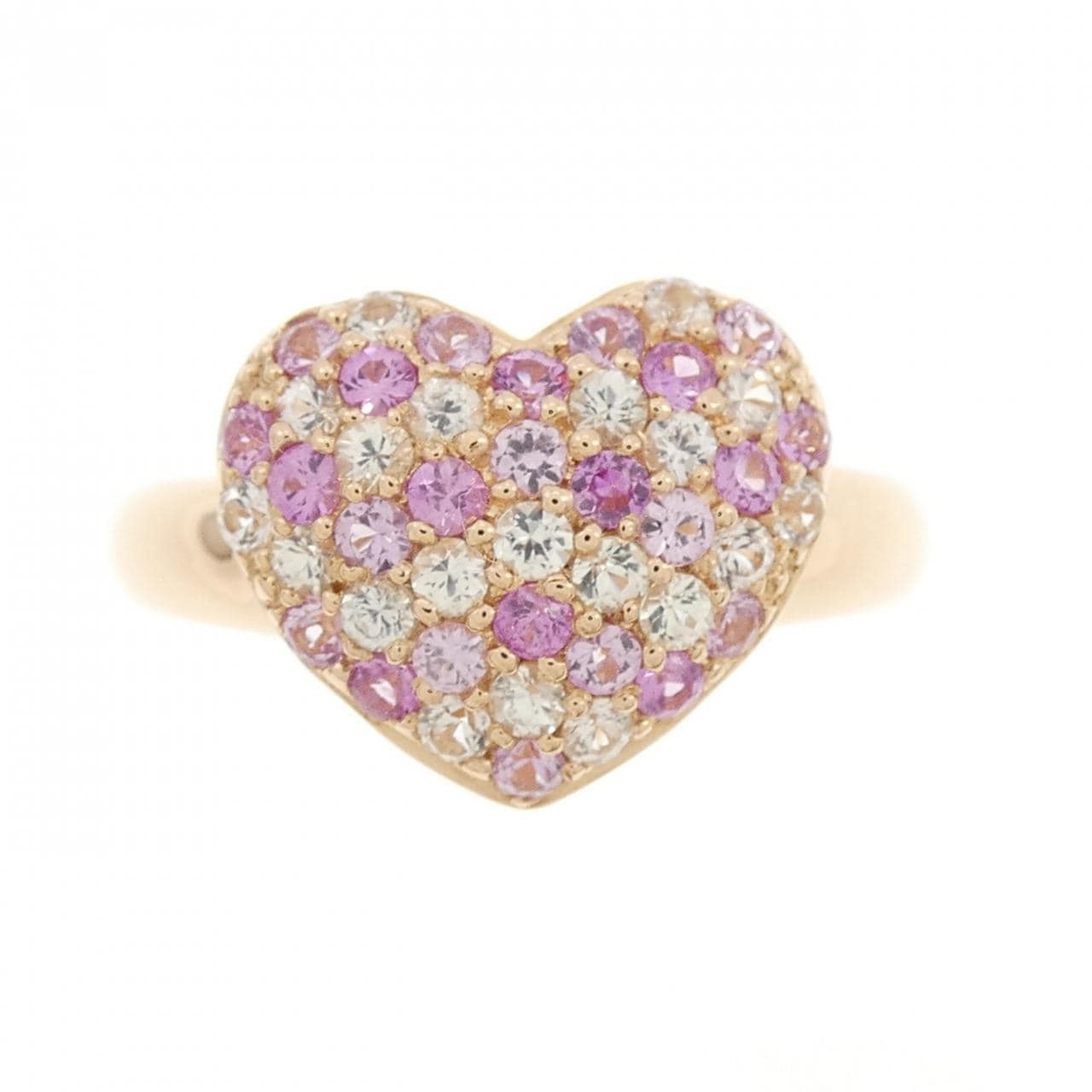 K18PG爱心蓝宝石戒指0.80CT
