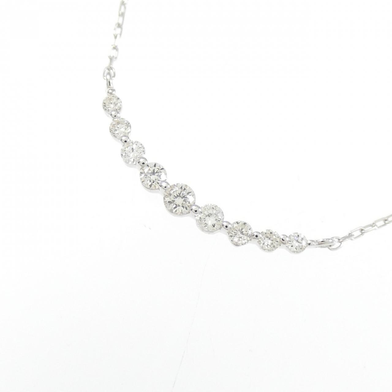 K18WG ダイヤモンド ネックレス 0.10CT