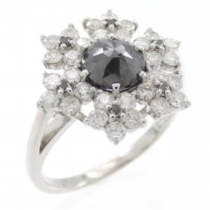K18WG フラワー ダイヤモンド リング 1.82CT