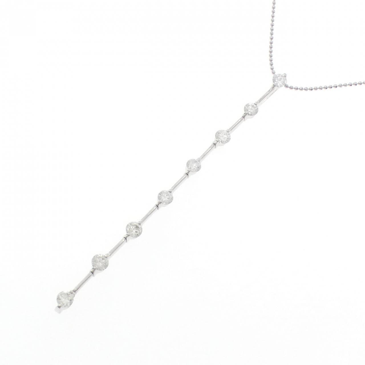 K18WG ダイヤモンド ネックレス 1.17CT