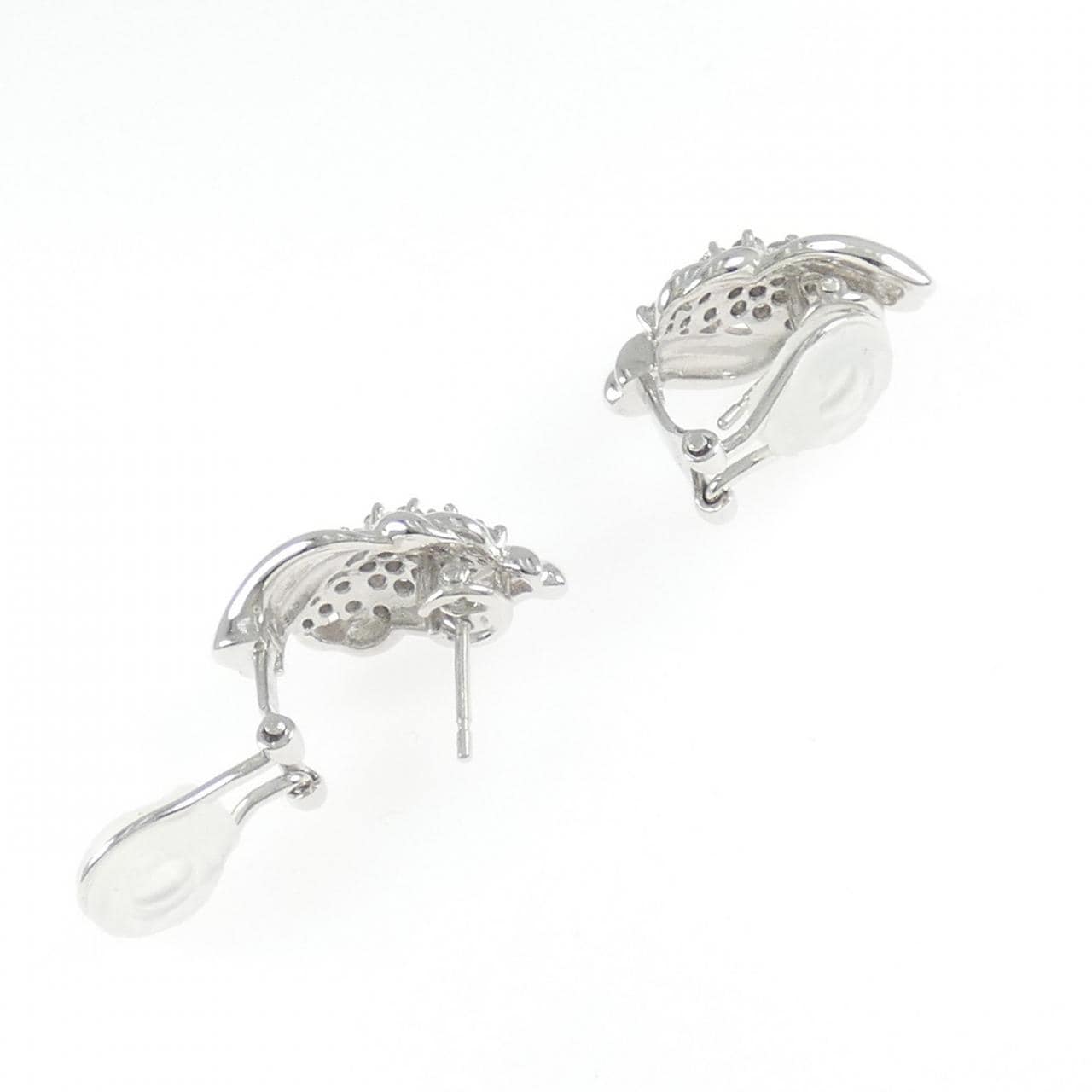 K18WG/PT900/K14WG ダイヤモンド ピアス/イヤリング