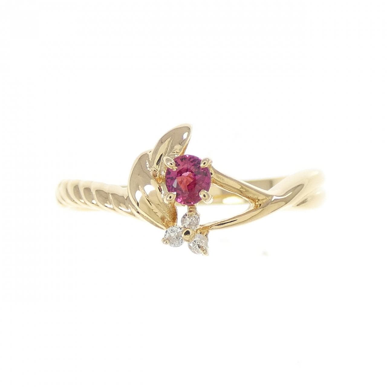 K18YG ruby ring 0.10CT