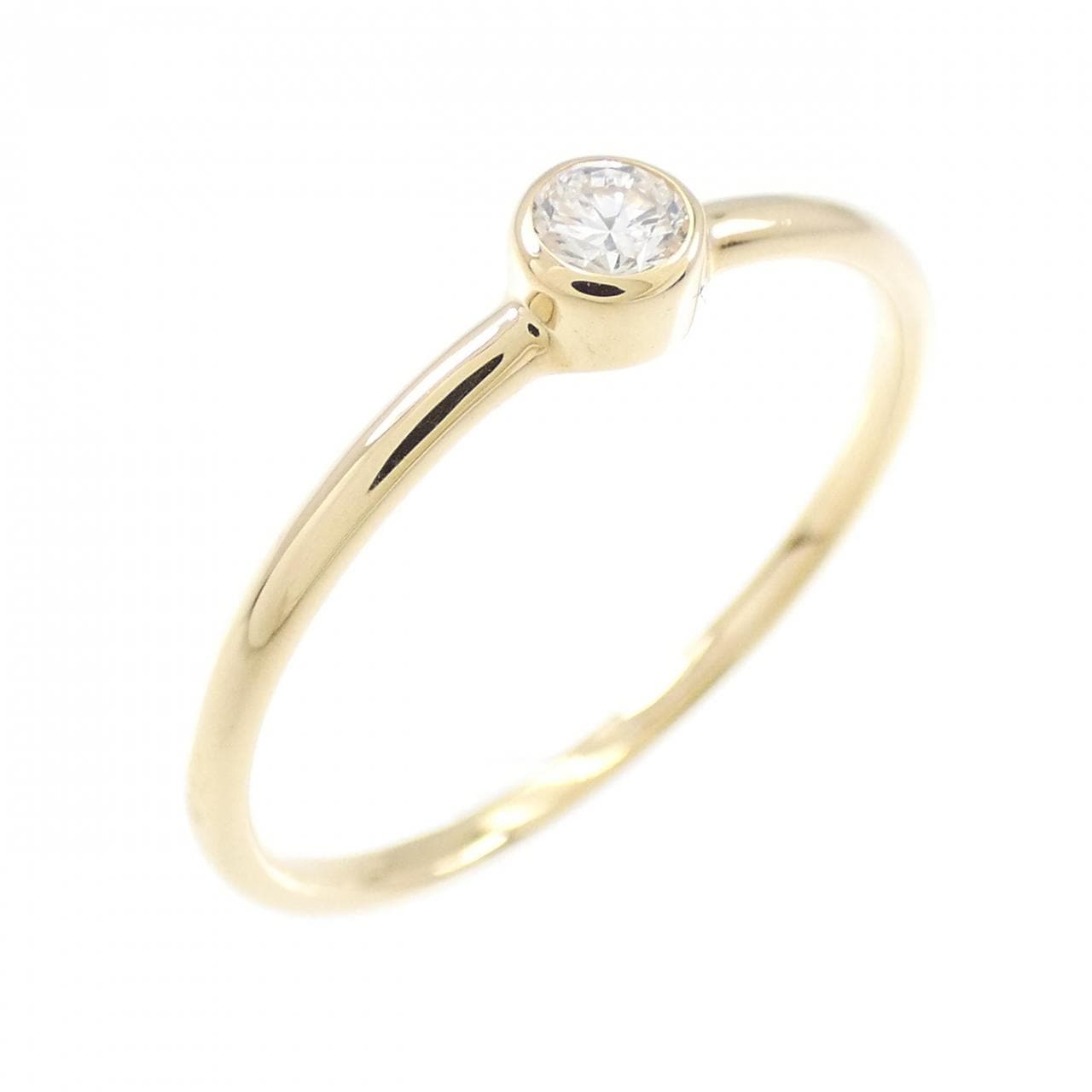 [Remake] K18YG solitaire Diamond ring 0.10CT