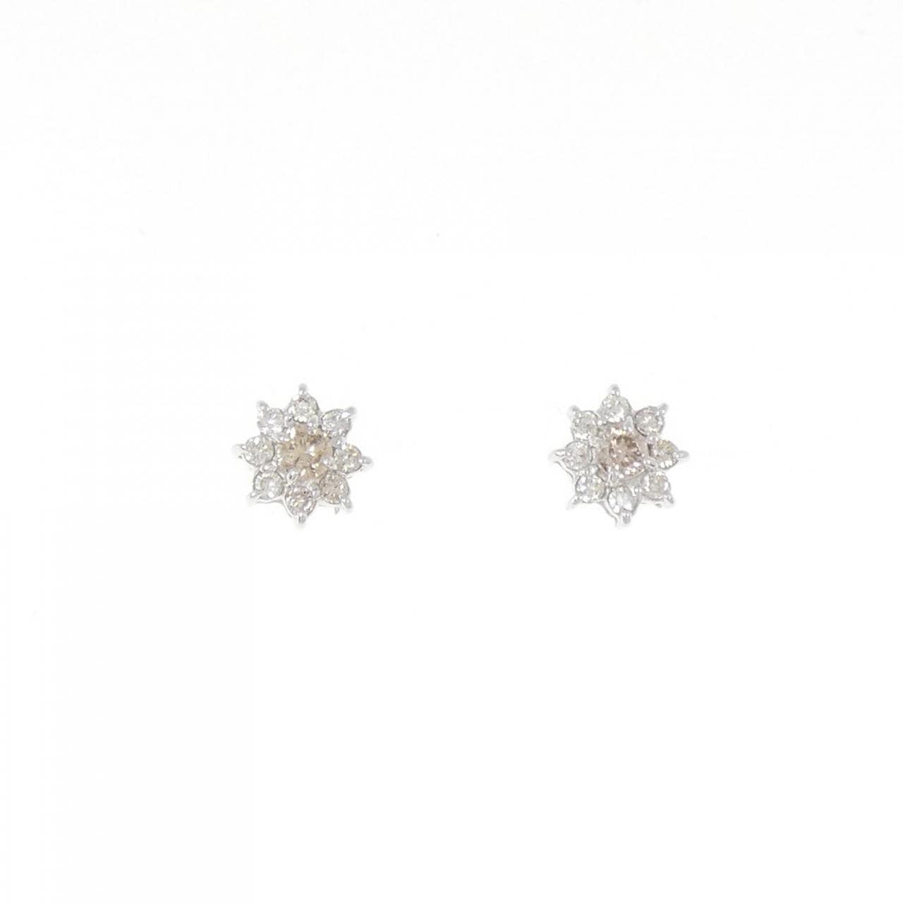 【新品】K18WG ダイヤモンド ピアス 0.20CT