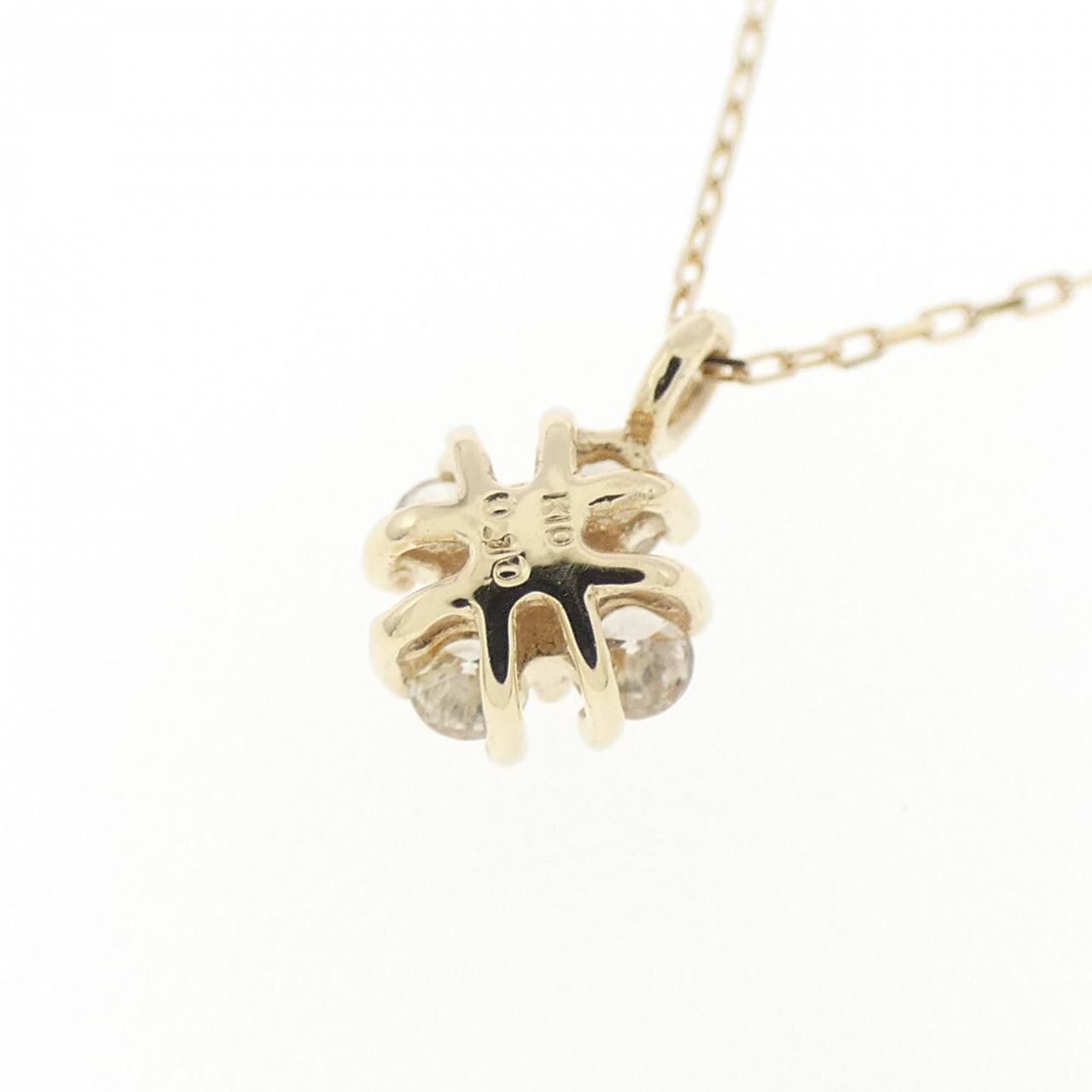 【新品】K10YG ダイヤモンド ネックレス 0.10CT