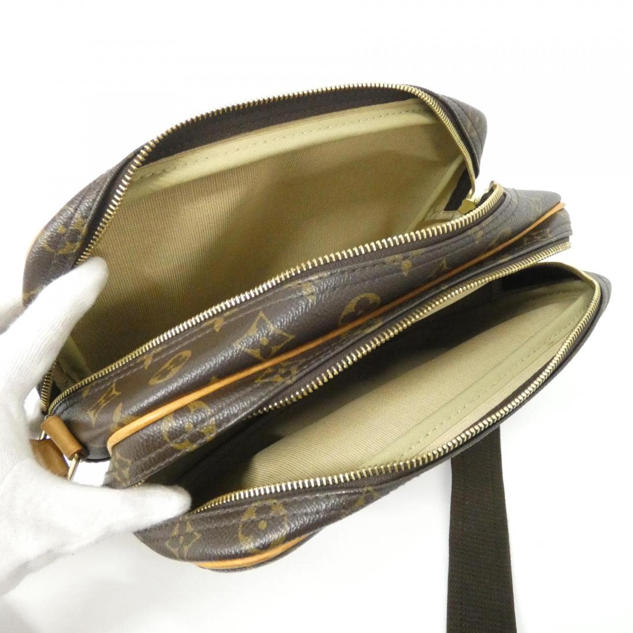 LOUIS VUITTON Monogram Reporter 28 公分 M45254 單肩包