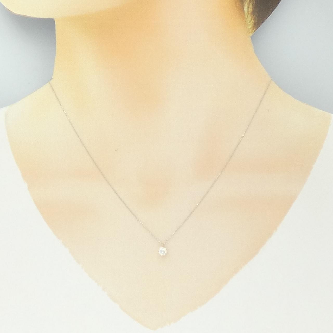 K18YG/PT850 ダイヤモンド ネックレス 0.26CT E VVS1 3EXT