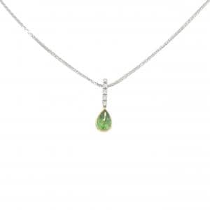 K18WG/K18YG グリーンガーネット ネックレス 0.82CT