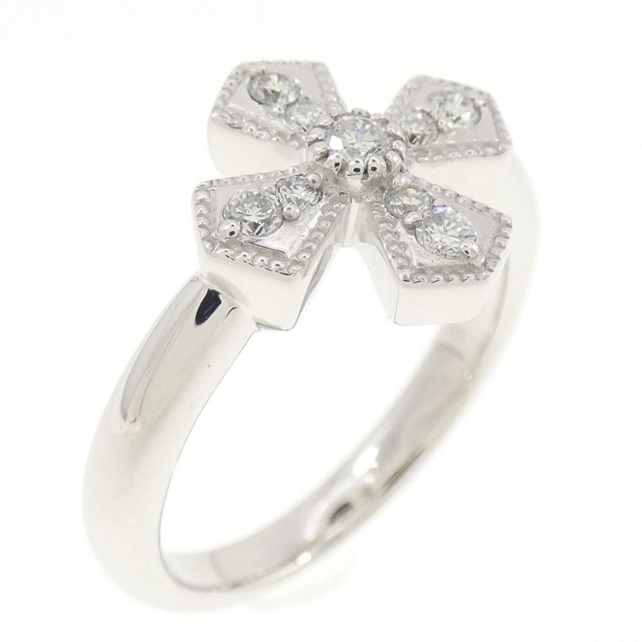 K18WG ダイヤモンド リング 0.15CT