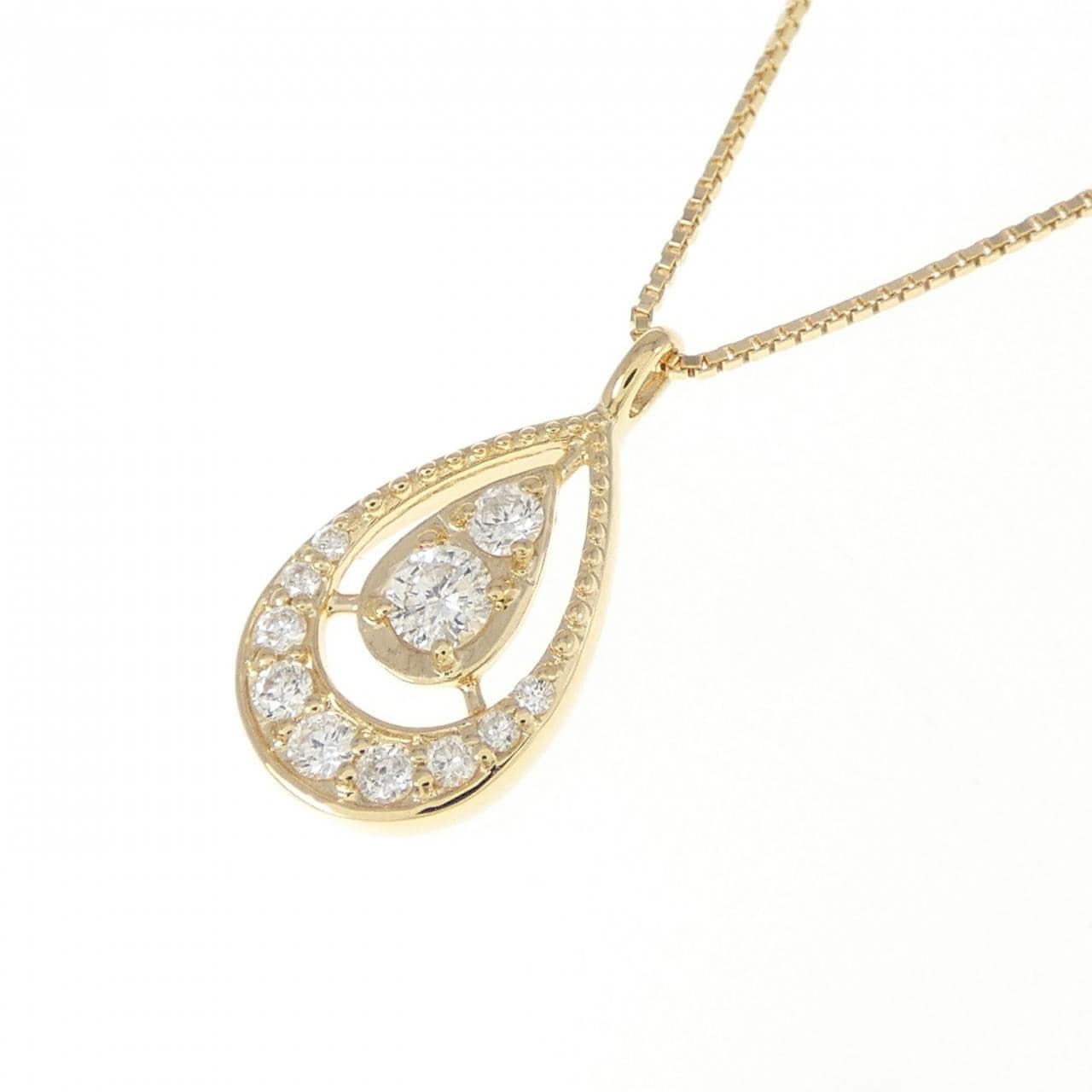 K18YG ダイヤモンド ネックレス 0.12CT