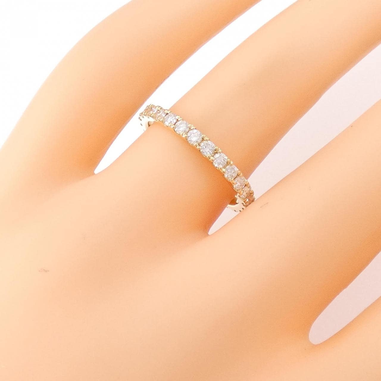 [Remake] K18YG Full Eternity Diamond Ring 0.882CT