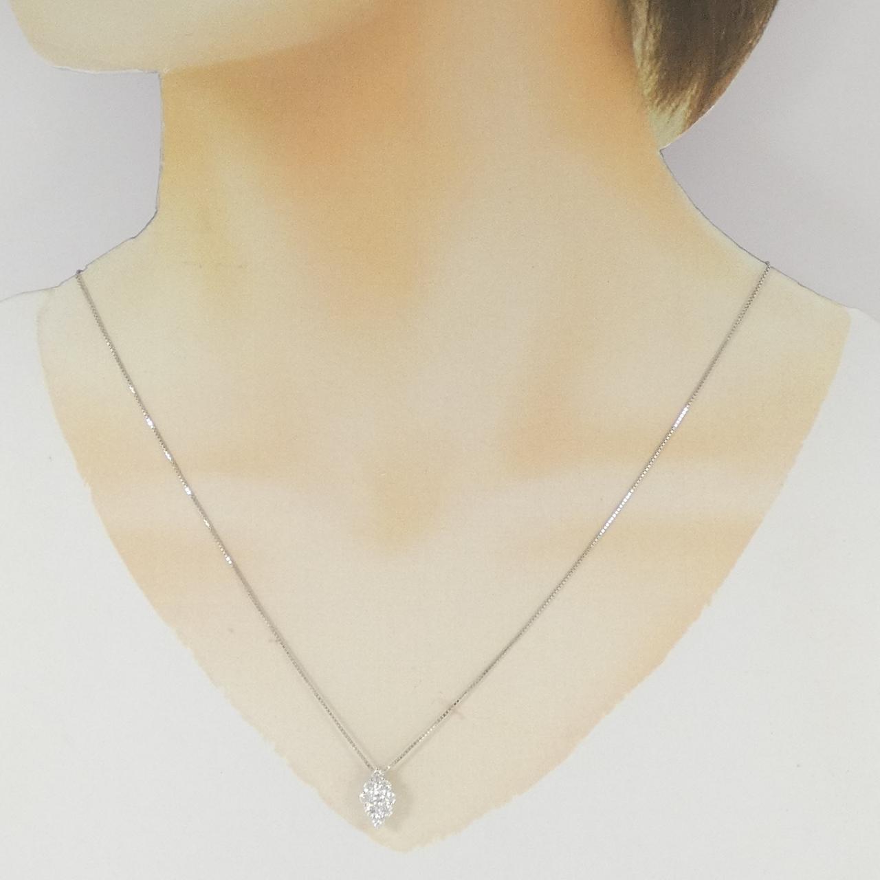K18WG ダイヤモンド ネックレス 0.55CT