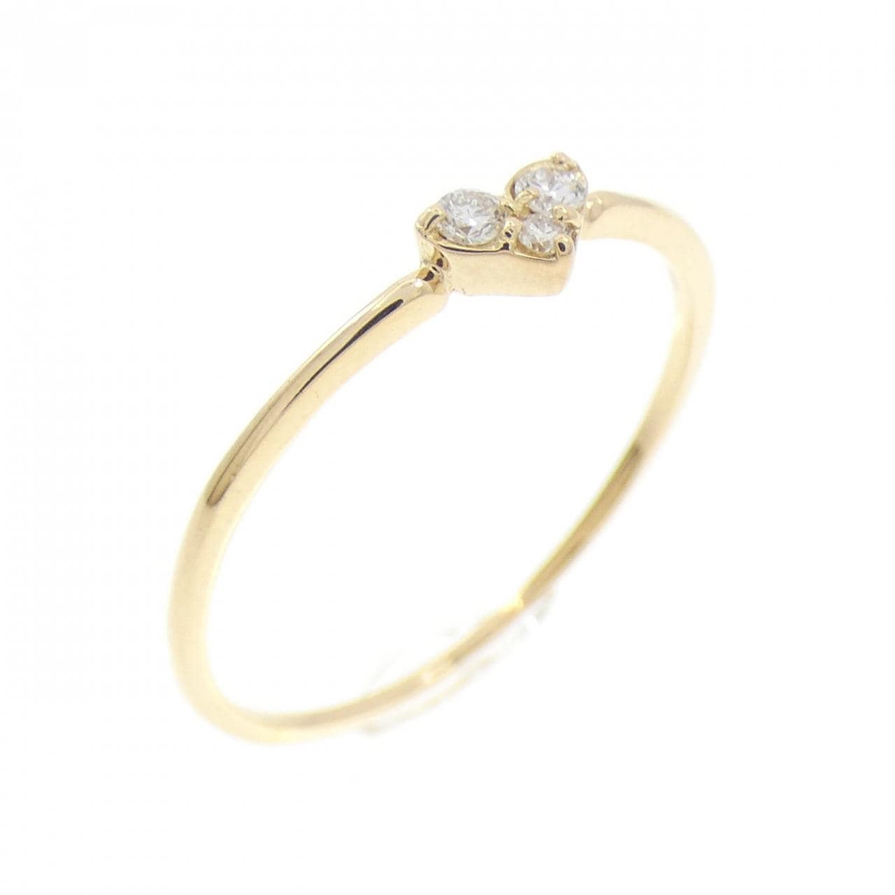 【リメイク】K18YG ハート ダイヤモンド リング 0.05CT