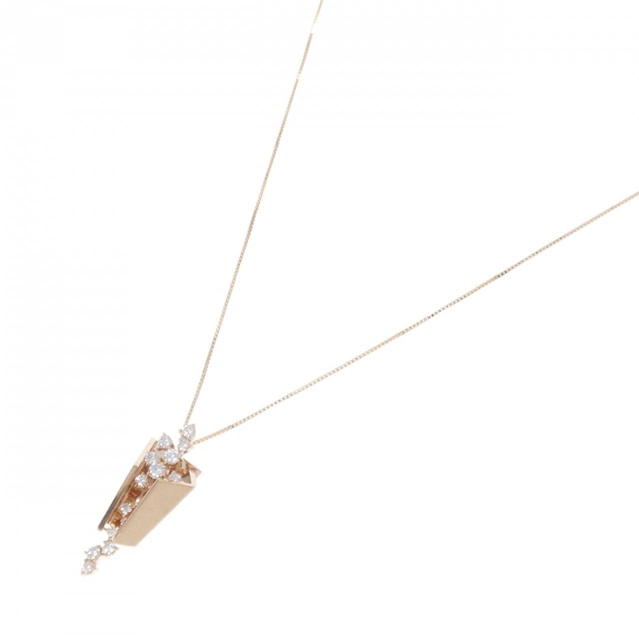 K18PG ダイヤモンド ネックレス 0.75CT