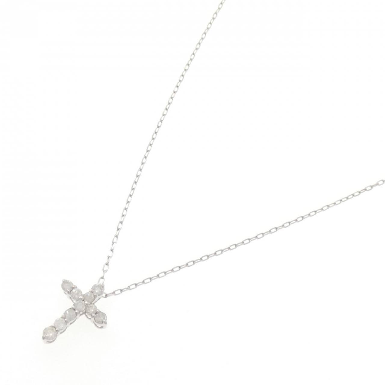 PT900/PT850 クロス ダイヤモンド ネックレス 0.30CT
