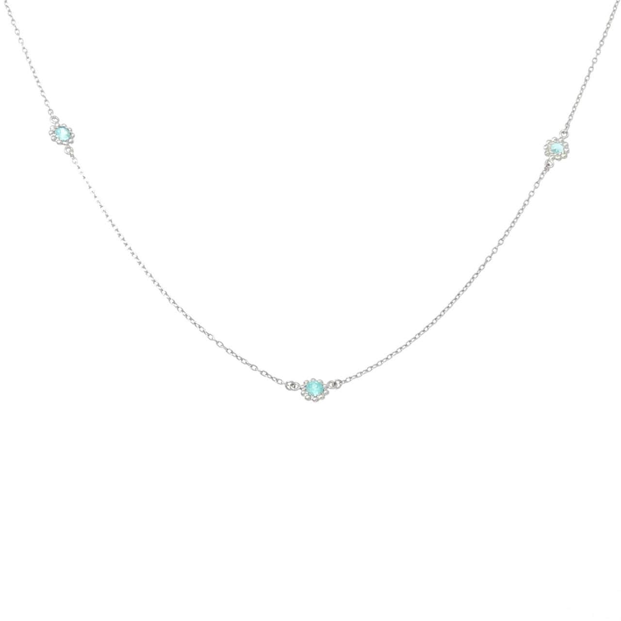 PT850 Tourmaline Necklace 0.60CT