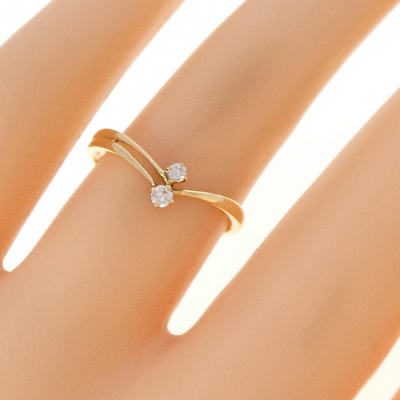 K18YG ダイヤモンド リング 0.05CT