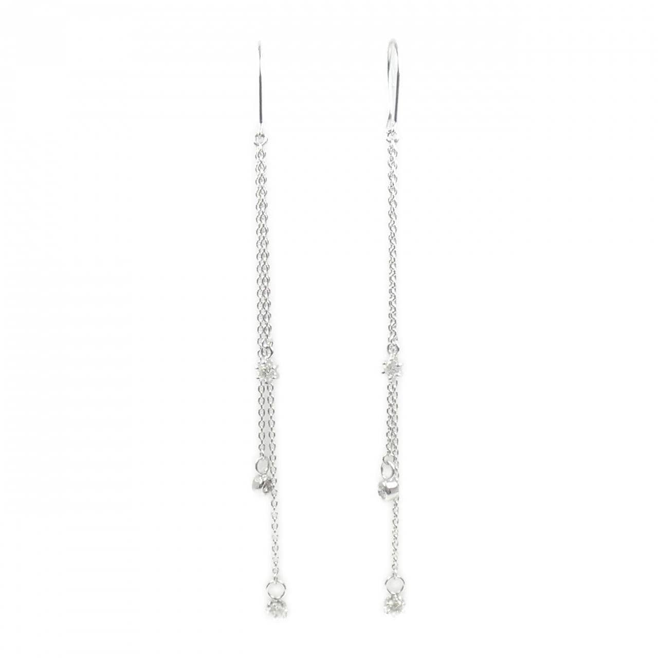 K14WG ダイヤモンド ピアス 0.50CT