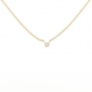 K18YG ソリティア ダイヤモンド ネックレス 0.08CT