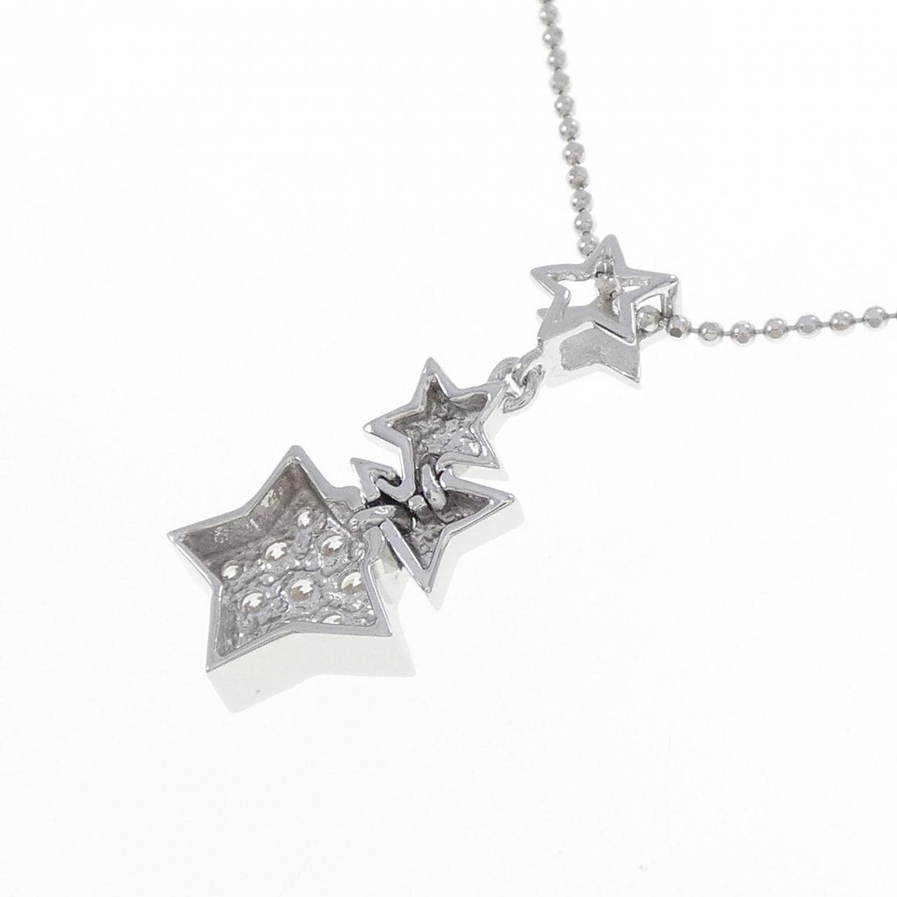 K14WG/585WG スター キュービック ネックレス