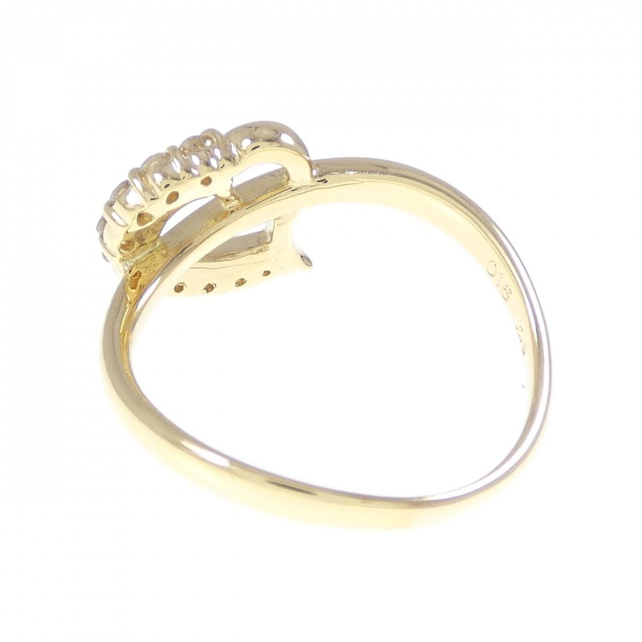 K18YG ハート ダイヤモンド リング 0.16CT