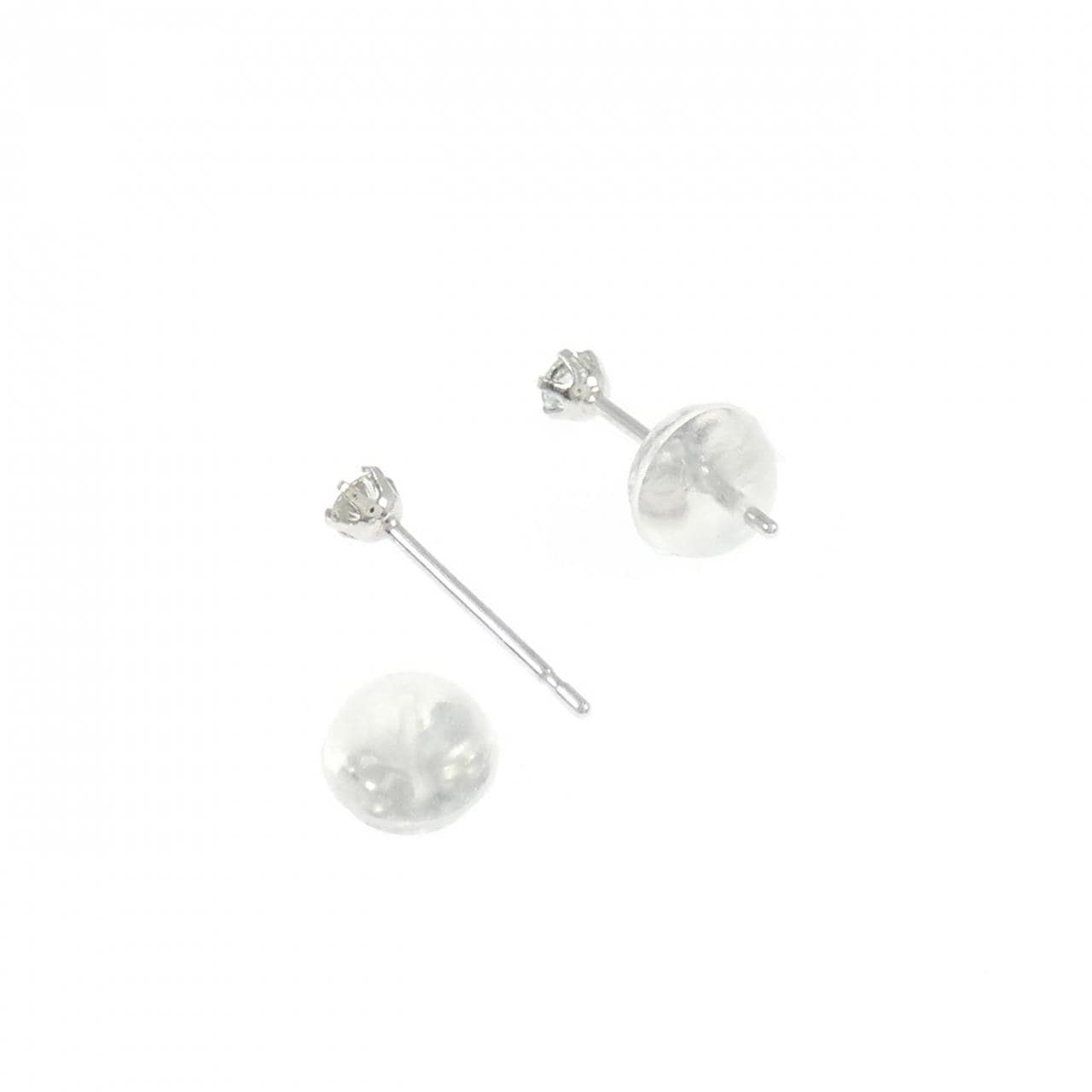 PT900 ソリティア ダイヤモンド ピアス 0.10CT