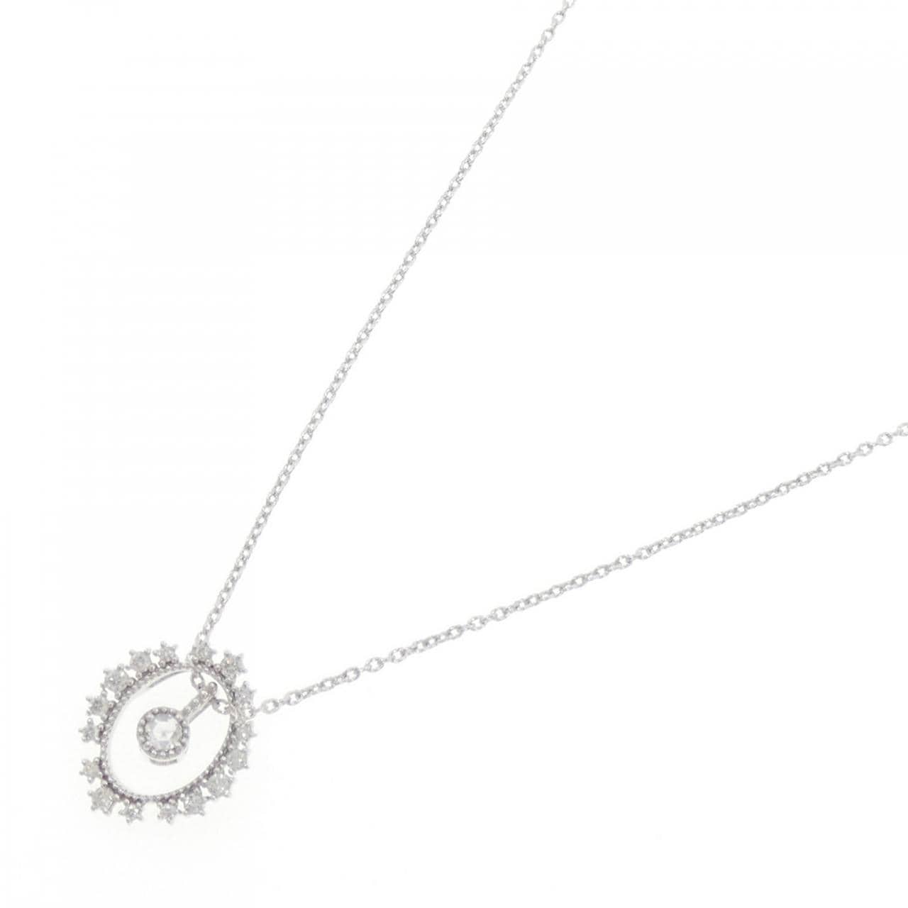 K18WG 2WAY ダイヤモンド ネックレス 0.04CT