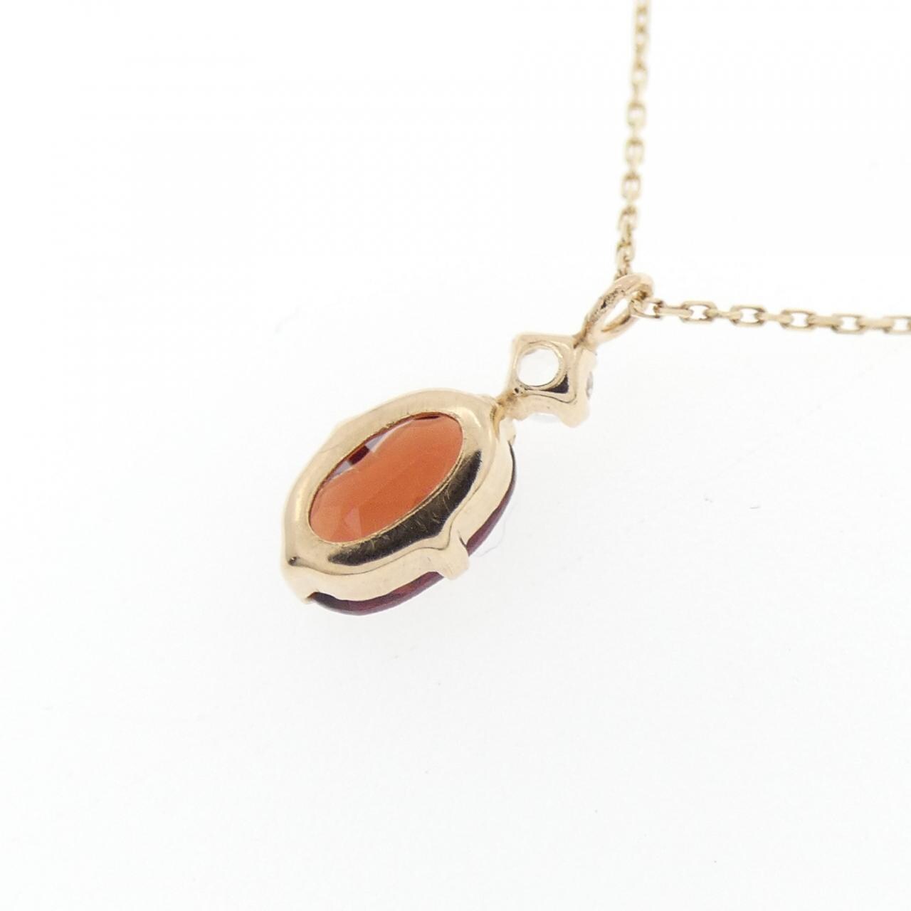 [BRAND NEW] K10YG Garnet Necklace