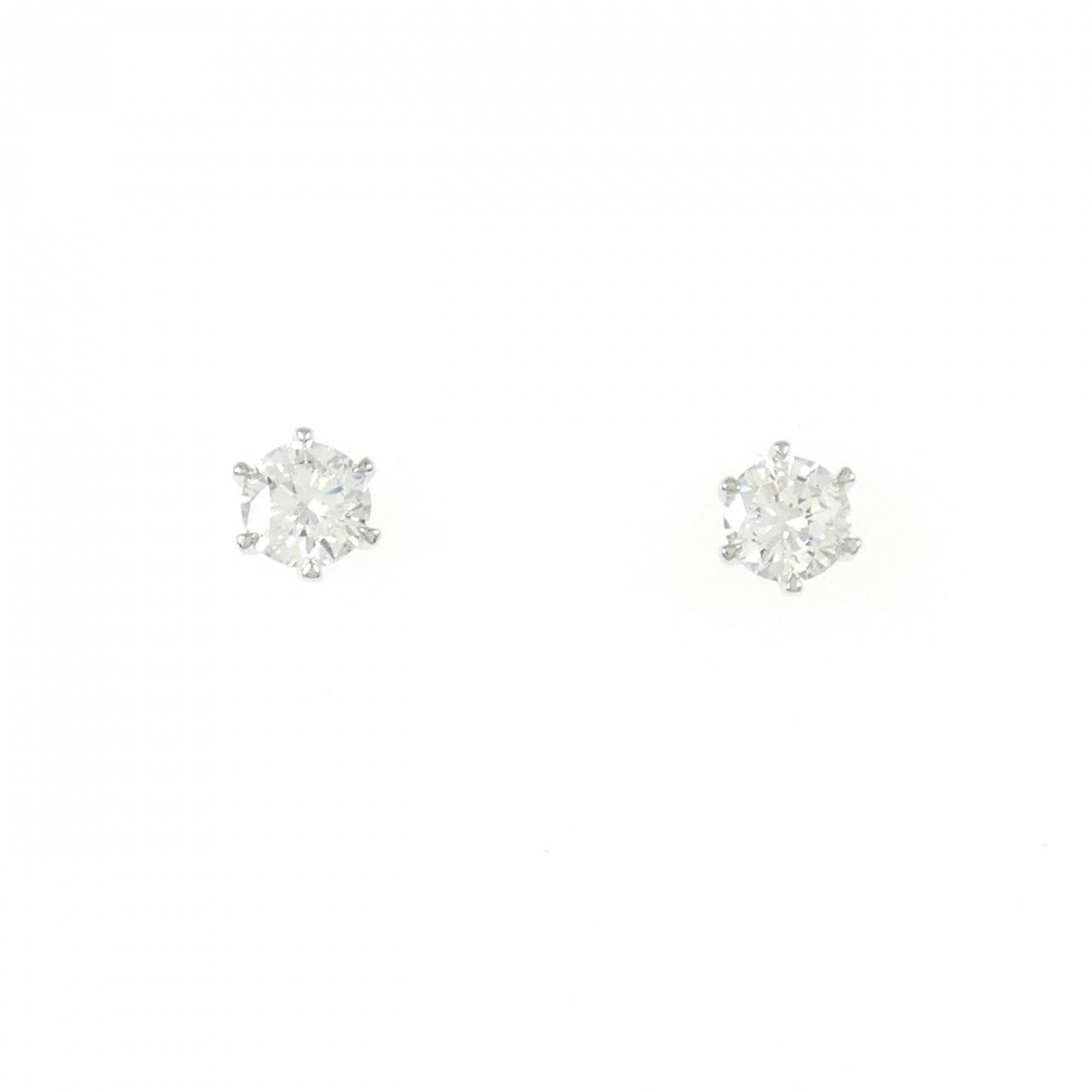 【リメイク】PT900/ST ダイヤモンド ピアス 0.228CT 0.241CT F SI1 VG