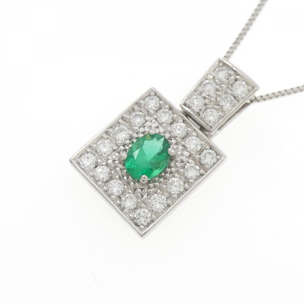 PT900/PT850 エメラルド ネックレス 0.345CT