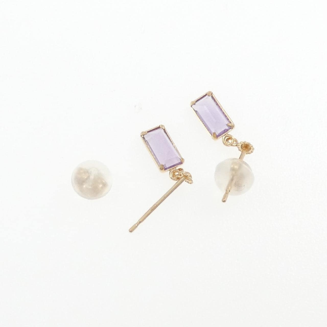 【新品】K10YG アメジスト ピアス