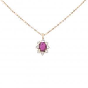 K18YG ルビー ネックレス 0.68CT