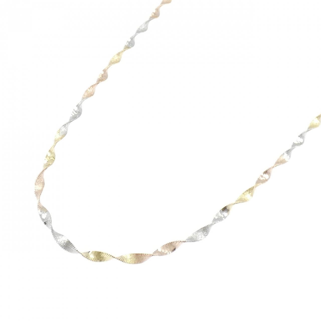 K18スリーカラー ネックレス