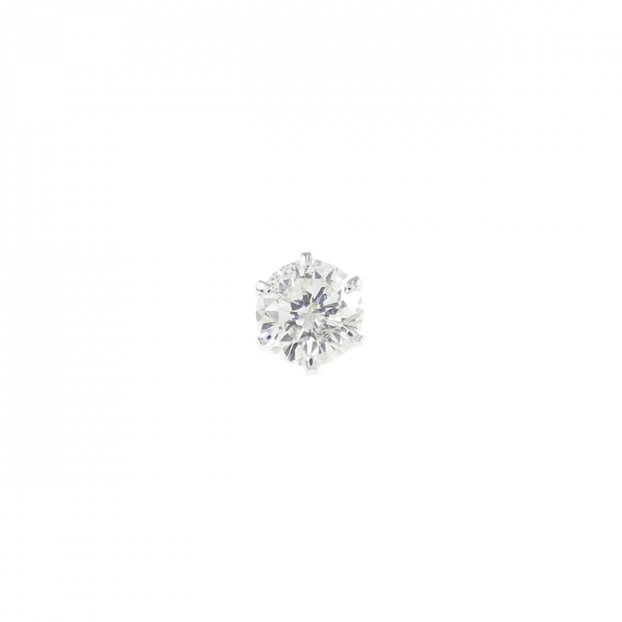 PT900 ソリティア ダイヤモンド ピアス 片耳