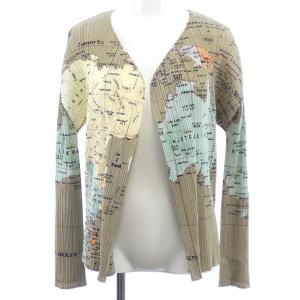 プリーツプリーズ PLEATS PLEASE WORLD MAP 世界地図 PP81-J0594 7563012 カーディガン