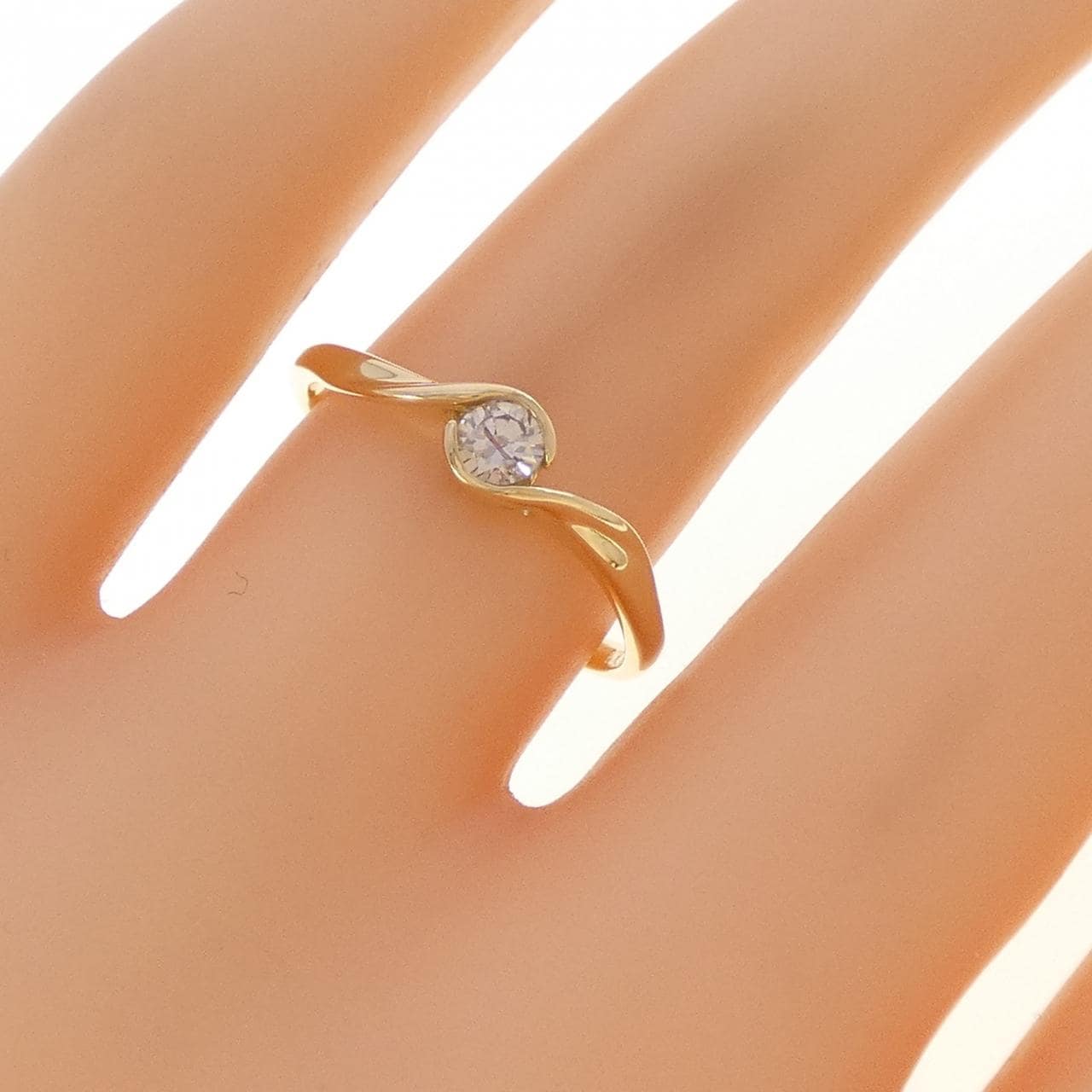 K18YG ダイヤモンド リング 0.143CT