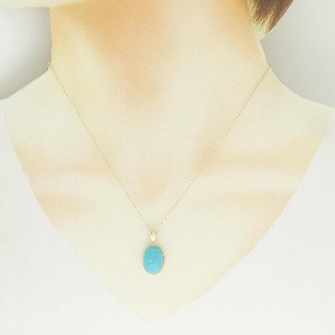 K18YG ターコイズ ネックレス 4.00CT