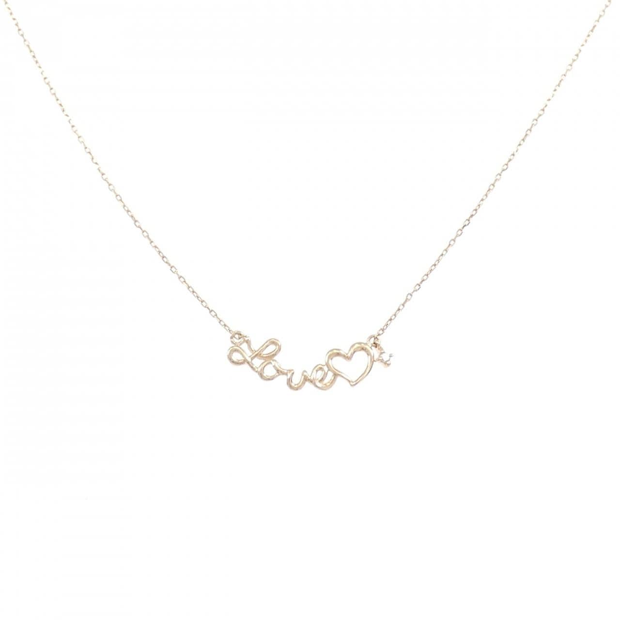 サマンサティアラ ハート ダイヤモンド ネックレス 0.01CT