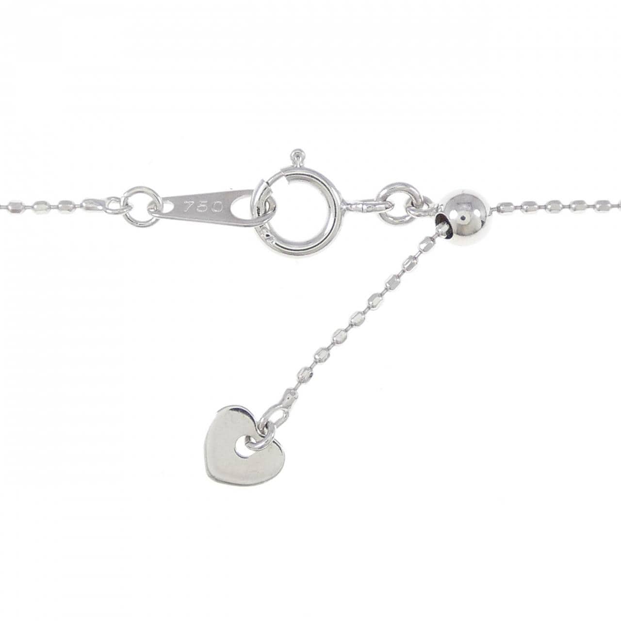 K18WG/750WG ダイヤモンド ネックレス 0.20CT