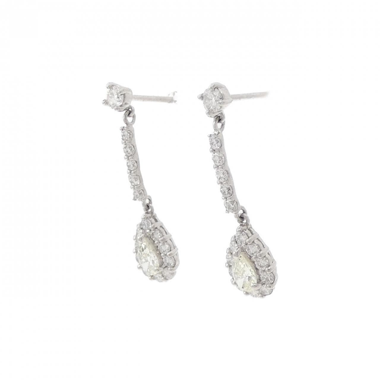 【新品】PT900 ダイヤモンド ピアス 0.80CT