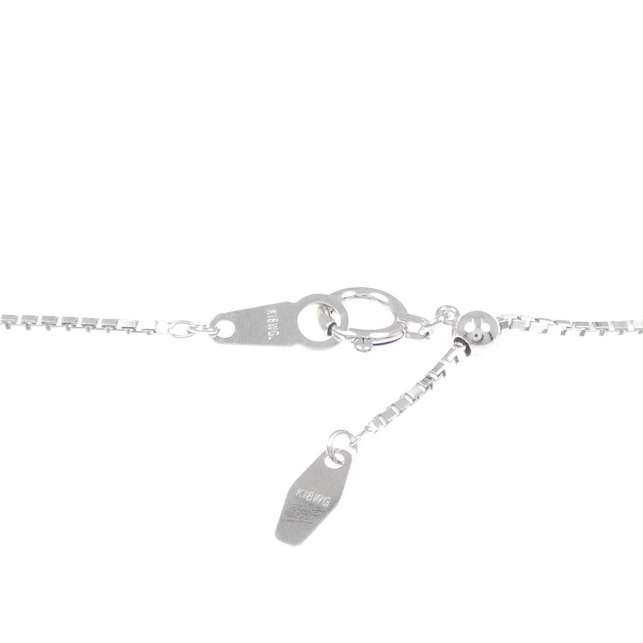 K18WG three stone Diamond necklace 1.00CT