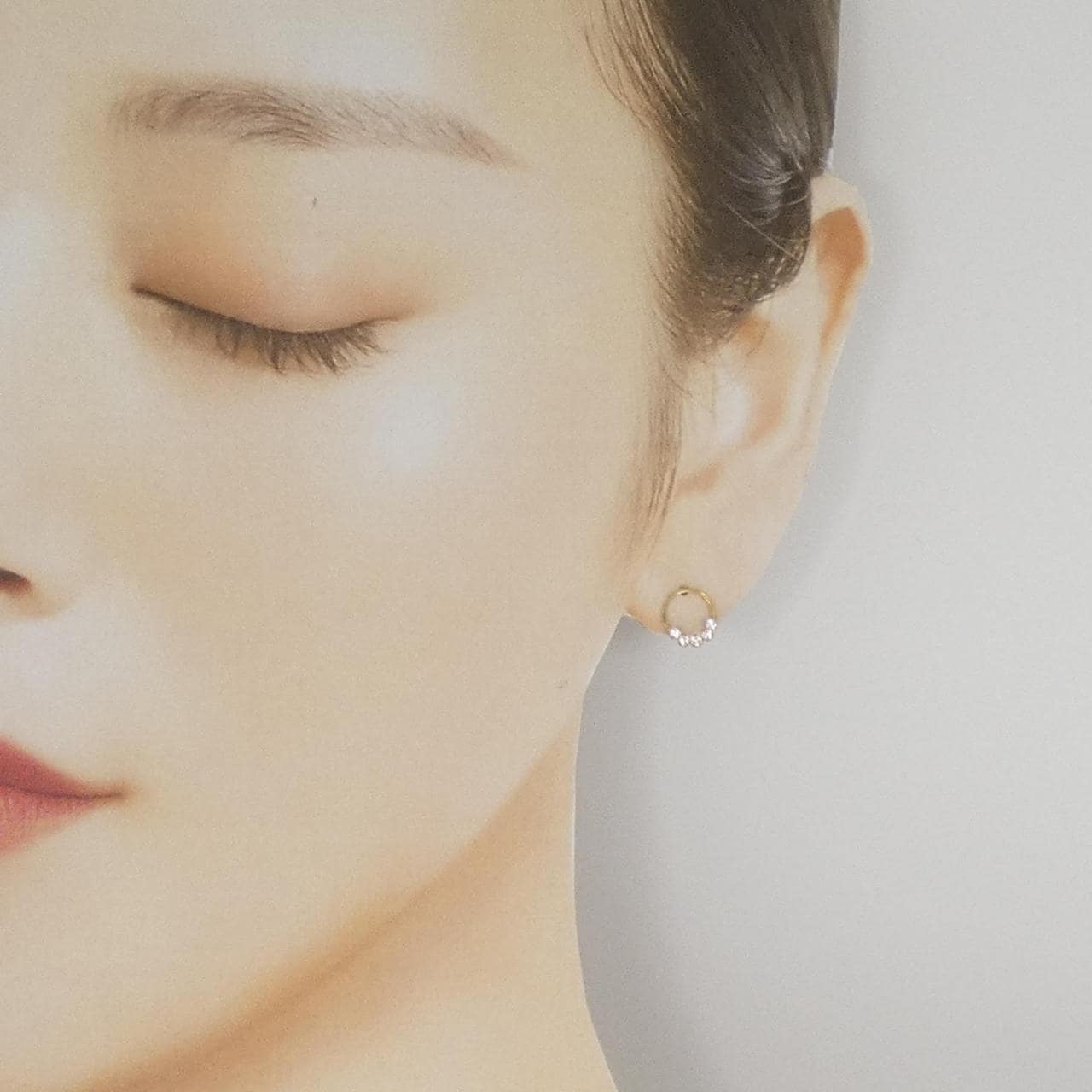 【新品】K18YG キュービック ピアス