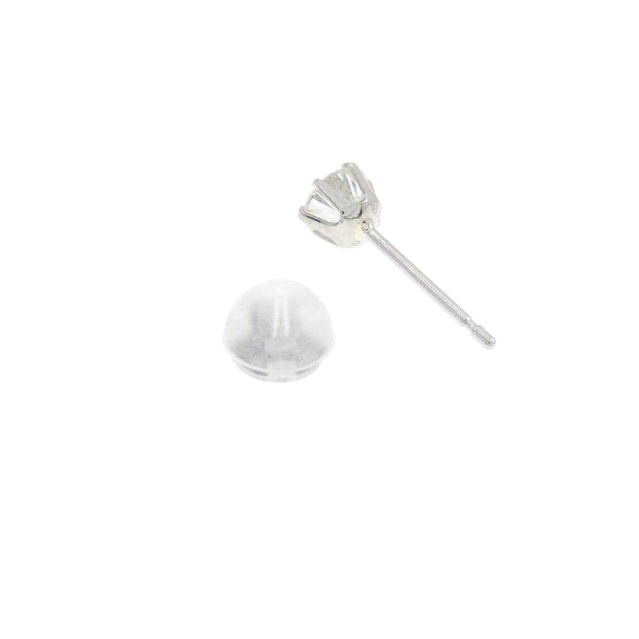 PT900 ソリティア ダイヤモンド ピアス 0.268CT 片耳
