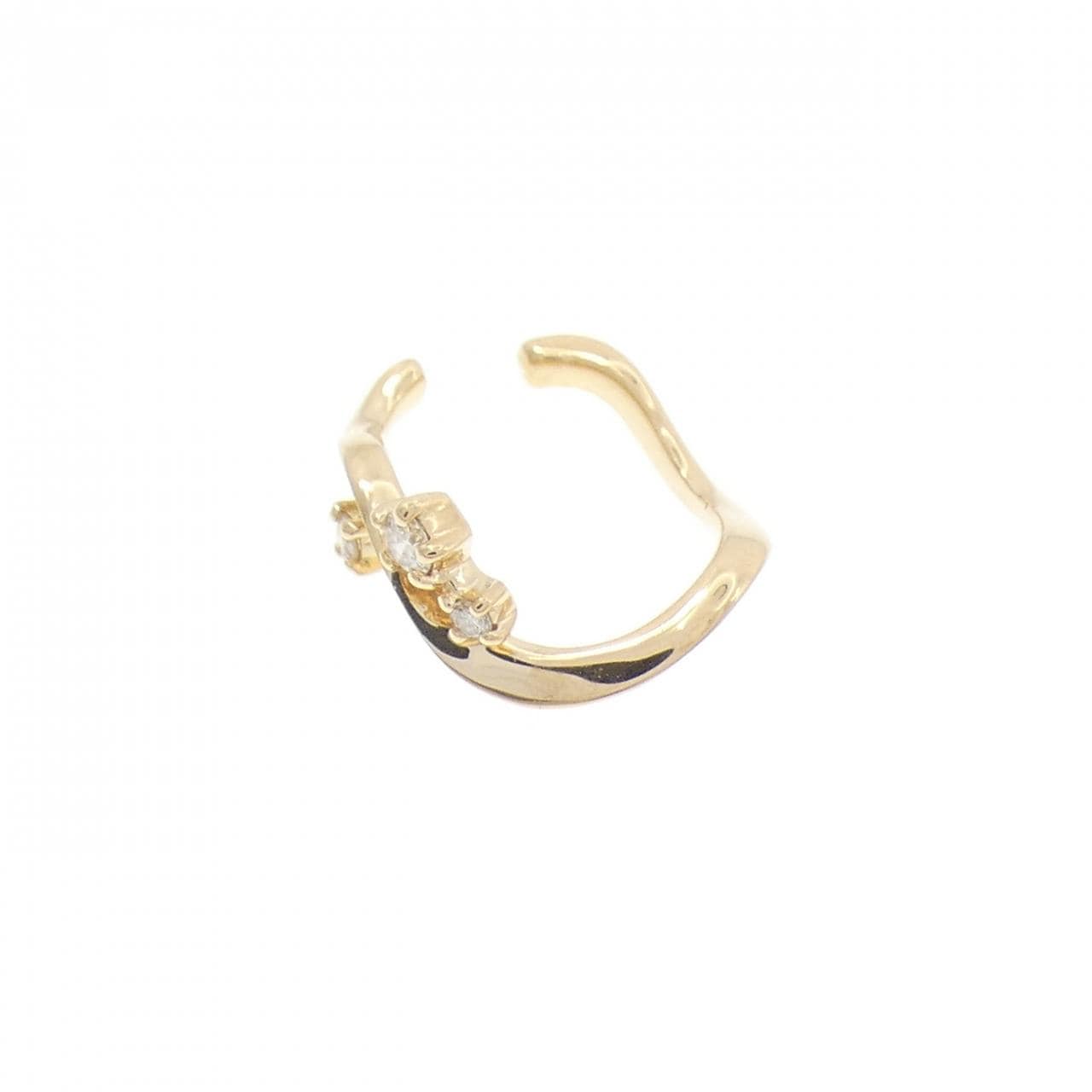 K18YG ダイヤモンド イヤーカフ 片耳